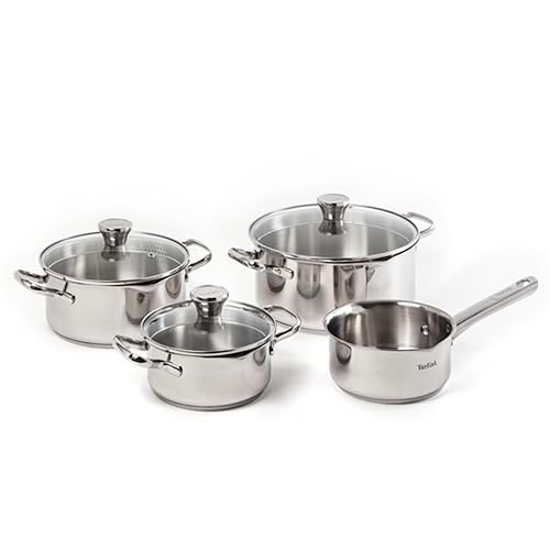 Tefal Duetto - Juego de 3 Ollas 16/20/24 cm + Cazo 16 cm + 3 Tapas, Apto inducción, Thermo-Fusion, Marcas medición, Apto l...