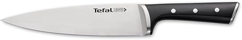 Tefal Ice Force - Cuchillo Chef 20 cm | Acero Inoxidable Alemán, Tecnología Ice Force -120°C, Hoja Resistente a la Corrosi...