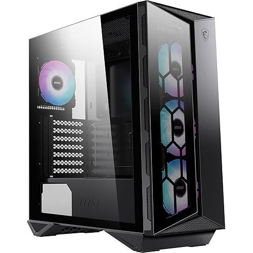 MSI MPG GUNGNIR 110R Caja PC Media Torre - Vidrio Templado, ATX, M-ATX y Mini-ITX, 4 Ventiladores ARGB 120mm con Controlad...