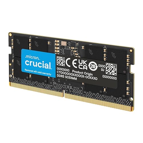 Crucial RAM DDR5 32GB 5600MHz SODIMM, Memoria para Ordenador Portátil/Laptop, Mini PC, (o 5200MHz / 4800MHz) CL46 - CT32G5...
