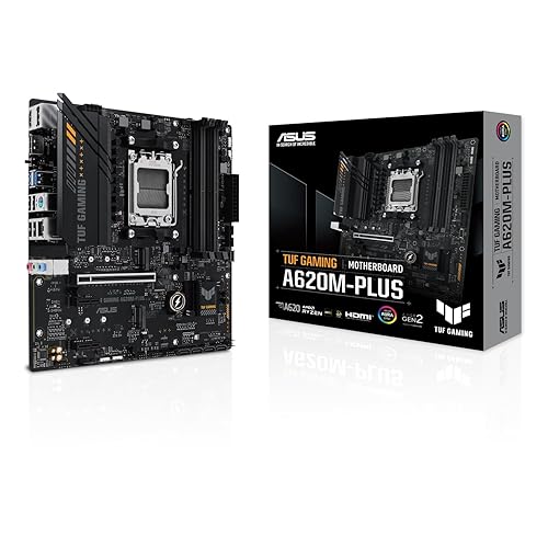 ASUS TUF Gaming A620M-PLUS Placa Base Micro-ATX AMD A620 (2.5Gb Ethernet, 2 x DisplayPort, HDMI, USB 3.2 Gen 1, USB 3.2 Ge...