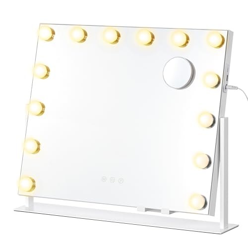 SONGMICS Espejo de Maquillaje con Luz, Control Táctil